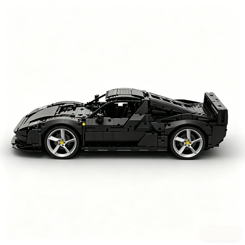 MOC-261024 1:8 Sports Car Ferrarl SC40 Building Block Set 2898pcs Collectible Model Kit with Custom Wheels