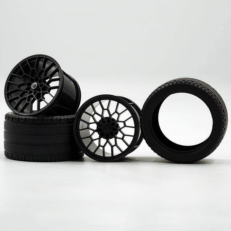 GULY 1# Wheel Rims, 1:8 Scale Building Block Rims, Compatible with Technic 42115 42083 Car Model, MOC Replacement Parts, 5 Colors Available, Rims Only or Rims with Tires Option