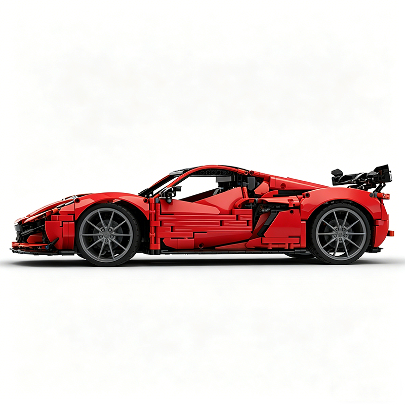 MOC-216686 1:8 Sports Car Corvette ZR1 2025 Building Block Set 3646pcs Collectible Model Kit with Custom Wheels