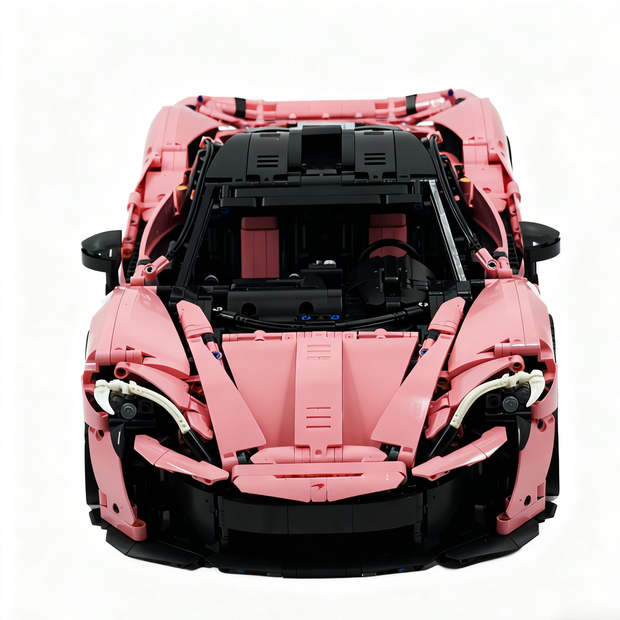 TGL-42172 1:8 Sports Car McLaren P1 Custom Pink Building Block Set 3895pcs Adult Collector Collectible Model Kit