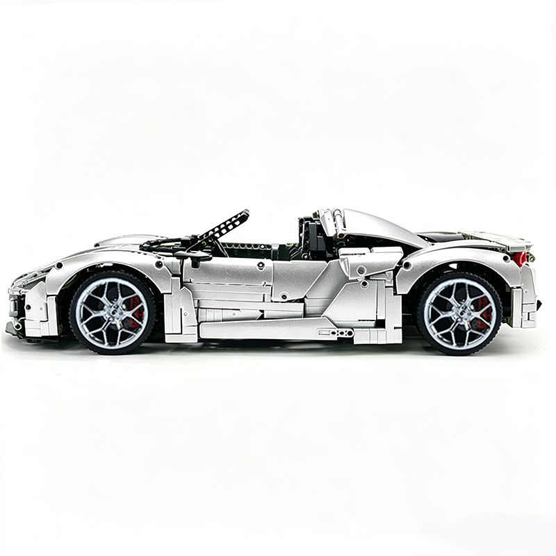 MOC-159171 1:8 Sports Car Porsche 918 Building Block Set 2266pcs Collectible Model Kit with Custom Wheels