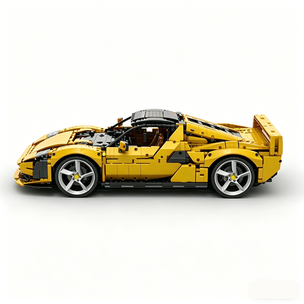 MOC-261024 1:8 Sports Car Ferrarl SC40 Building Block Set 2898pcs Collectible Model Kit with Custom Wheels