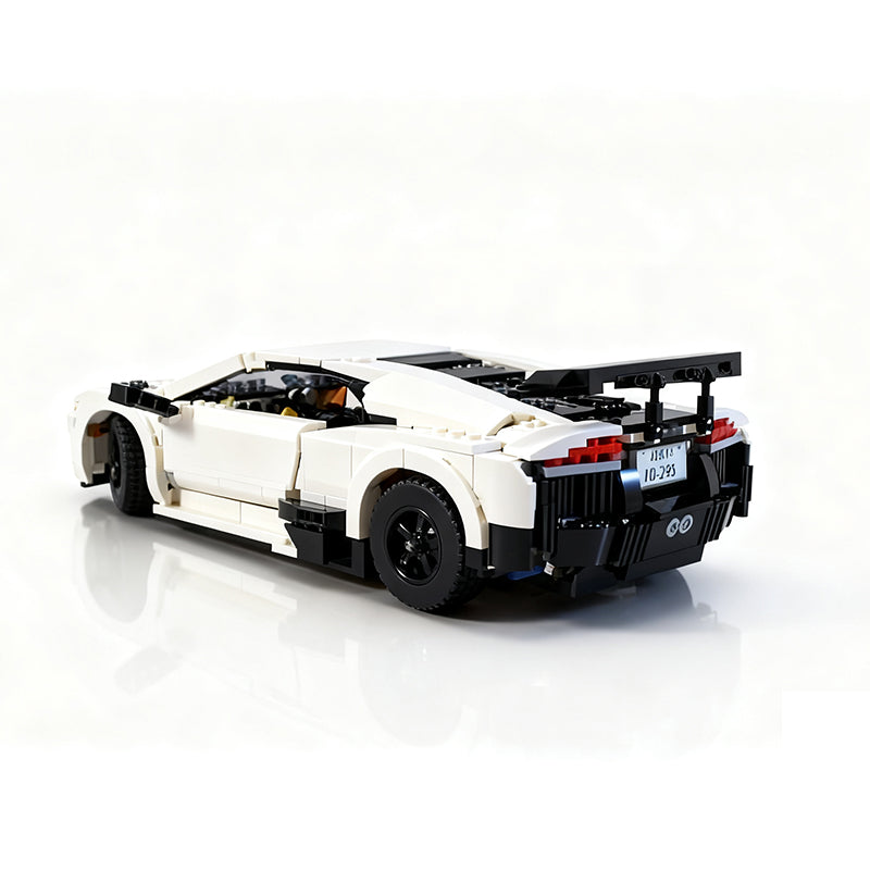 Technical White Super Sports Car Racing Compatible 10295 Blocks Brick