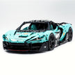 Technic McLaren W1 Gradient Tiffany Blue Painted Supercar Building Blocks Kit, 1:8 Scale Static Race Car Model, 4200+ PCS Adult Collectible Building Set with Paper Instruction Manual