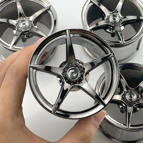 4PCS Custom electroplated building block accessories wheel set