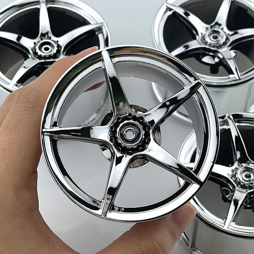 4PCS Custom electroplated building block accessories wheel set