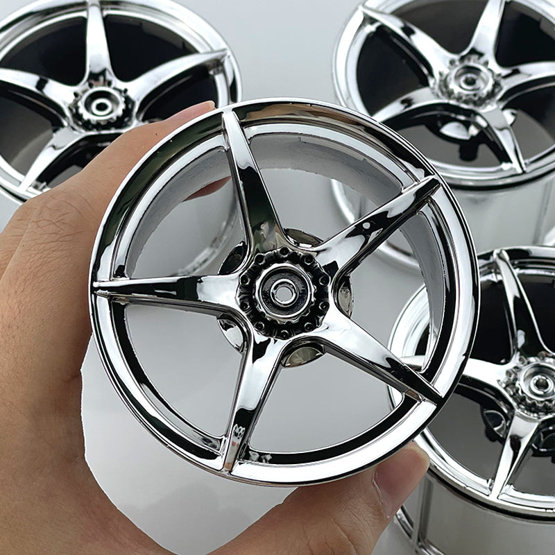 4PCS Custom electroplated building block accessories wheel set