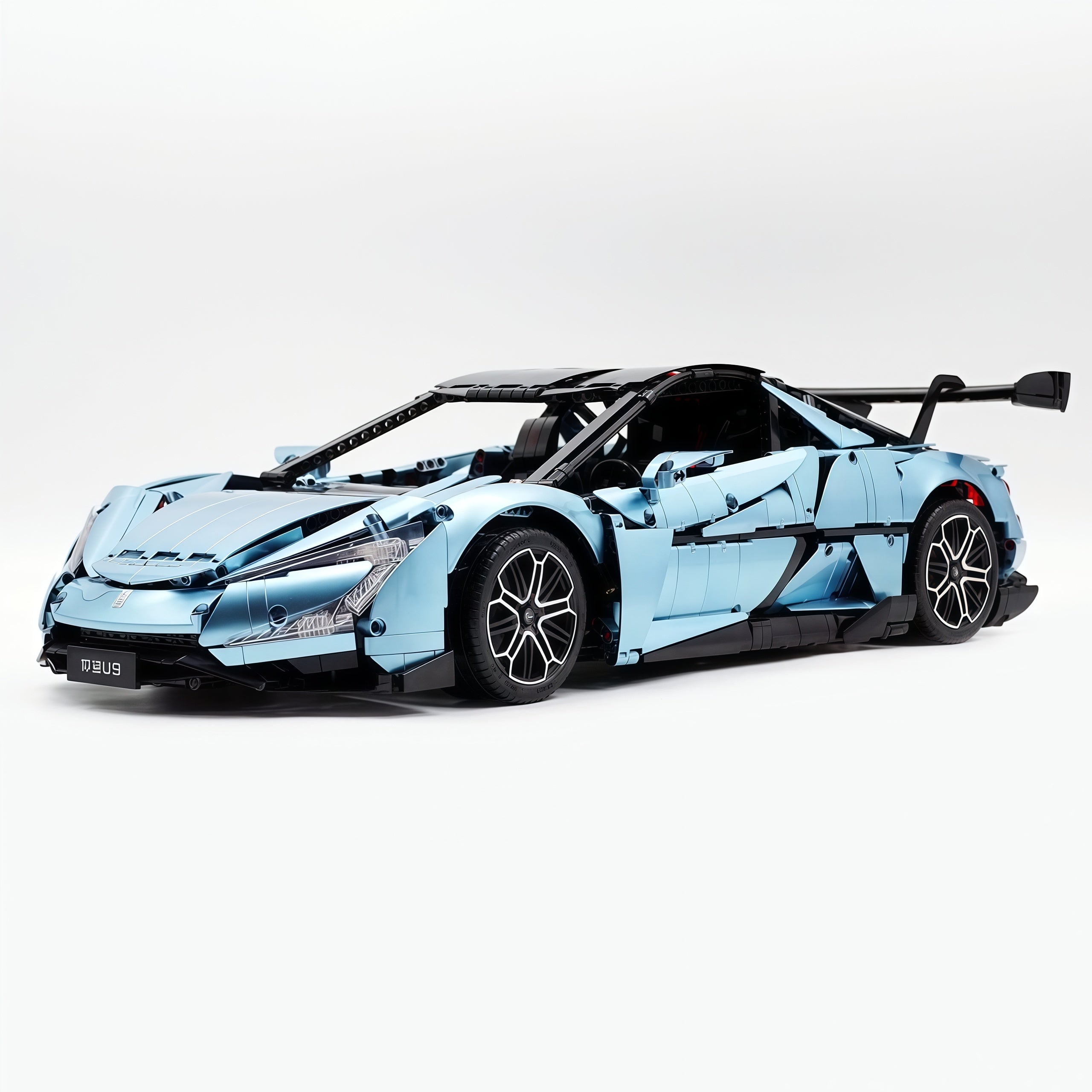 CADA-C64011 1:8 Sports Car YangWang U9 Custom Edition blue Building Block Set 3671pcs Adult Collector Collectible Model Kit
