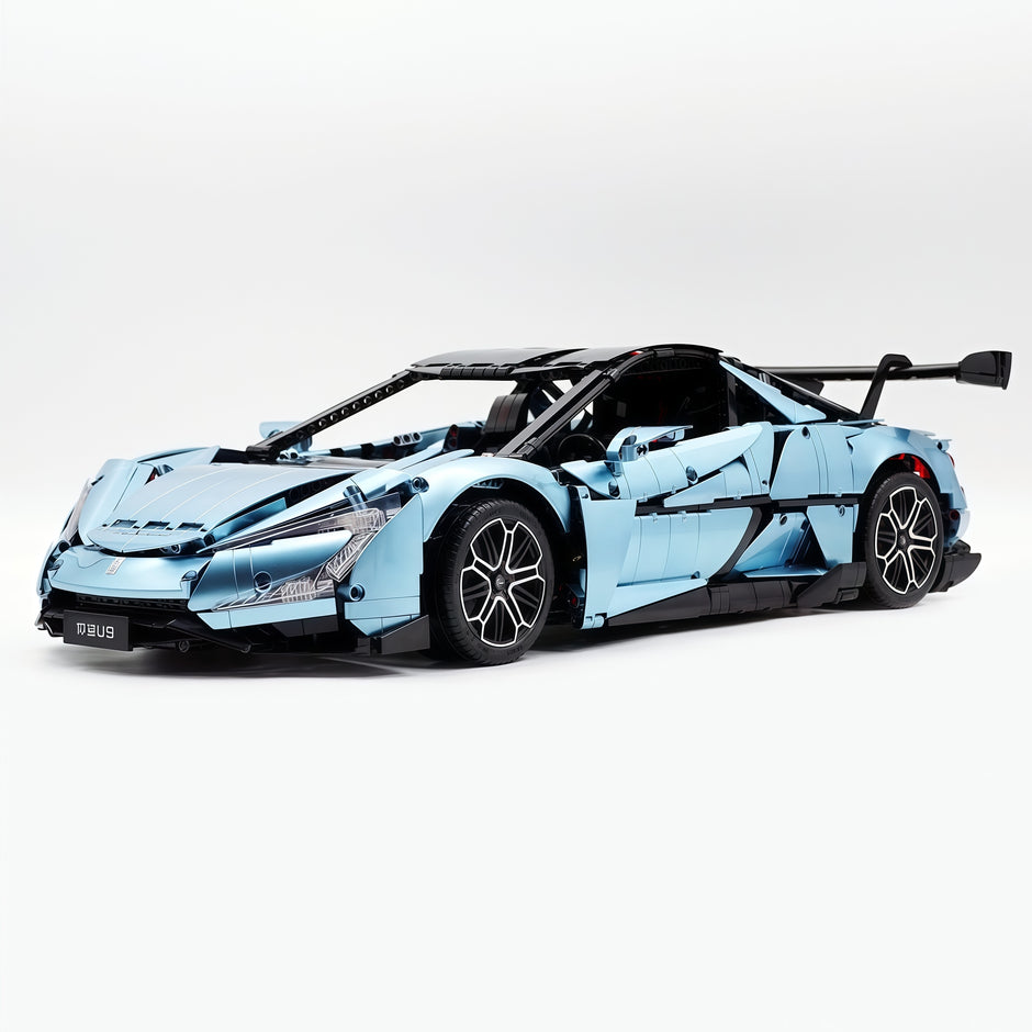 CADA-C64011 1:8 Sports Car YangWang U9 Custom Edition blue Building Block Set 3671pcs Adult Collector Collectible Model Kit
