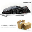 GULY 10644 Technic Hypercar Building Blocks Set, 1:8 Scale Black Concept Race Car Model Inspired by Lamborghini, 2884 Pcs DIY Assembly MOC Collectible Vehicle Kit for Adult Hobbyists