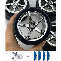 4PCS Custom electroplated building block accessories wheel set