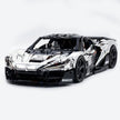 Technic McLaren W1 Electroplated Silver Supercar Building Blocks Kit, 1:8 Scale Static Race Car Model, 4200+ PCS Adult Collectible Building Set with Paper Instruction Manual