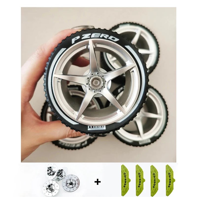 Accessories Wheel Hub Silver Grey  Golden Black Plating Hub Compatible Scale 1:8 Car