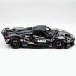 MOC Technic Supercar Building Blocks Set, 1:8 Scale Mirror Electroplated Gunmetal Static Race Car Model Kit, 4200+ PCS Adult Collectible Building Bricks , Steering & Magnetic Swan Door, Paper Manual Included