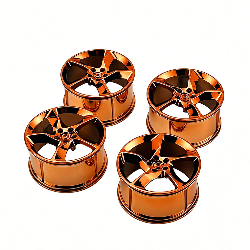 SP3 1:8 Building Block Wheel Rims 7.5×.4cm, Compatible with Technic 42172 42143 42232, 8 Colors Electroplated Series, MOC Model Car Mod Accessories