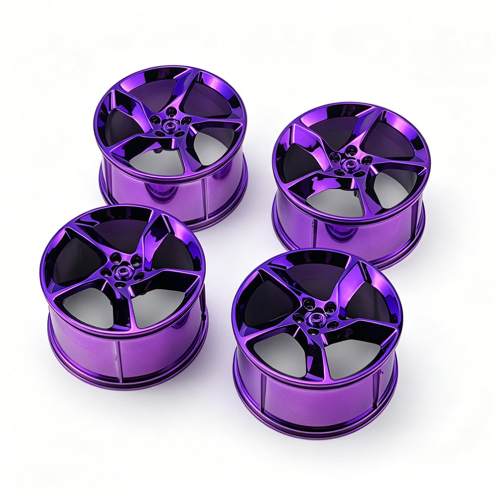 SP3 1:8 Building Block Wheel Rims 7.5×.4cm, Compatible with Technic 42172 42143 42232, 8 Colors Electroplated Series, MOC Model Car Mod Accessories