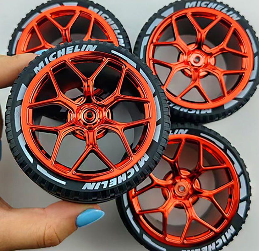 4PCS Wheels CADA Crafted Wheel Hub Accessories Wheel Compatible Scale 1:8 Car