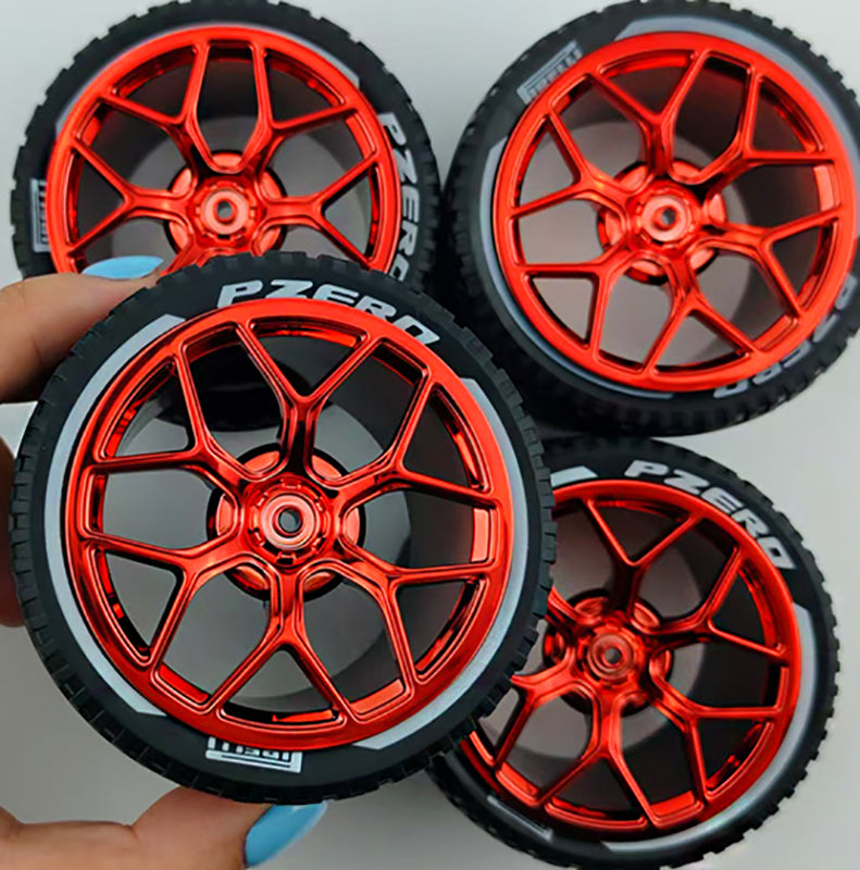 4PCS Wheels CADA Crafted Wheel Hub Accessories Wheel Compatible Scale 1:8 Car