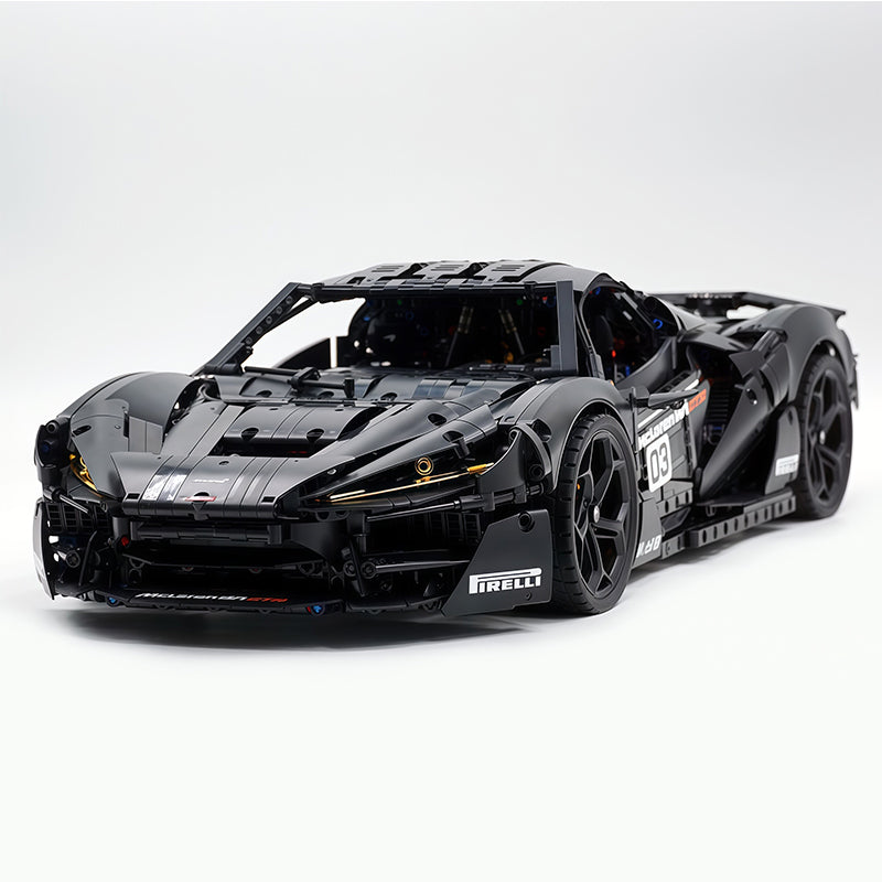 Technic Mclaren W1 Black Warrior Supercar Building Blocks Kit, 1:8 Scale Static Model Car, 4200+ PCS Collectible Race Car Building Set with Paper Manual, for Adults