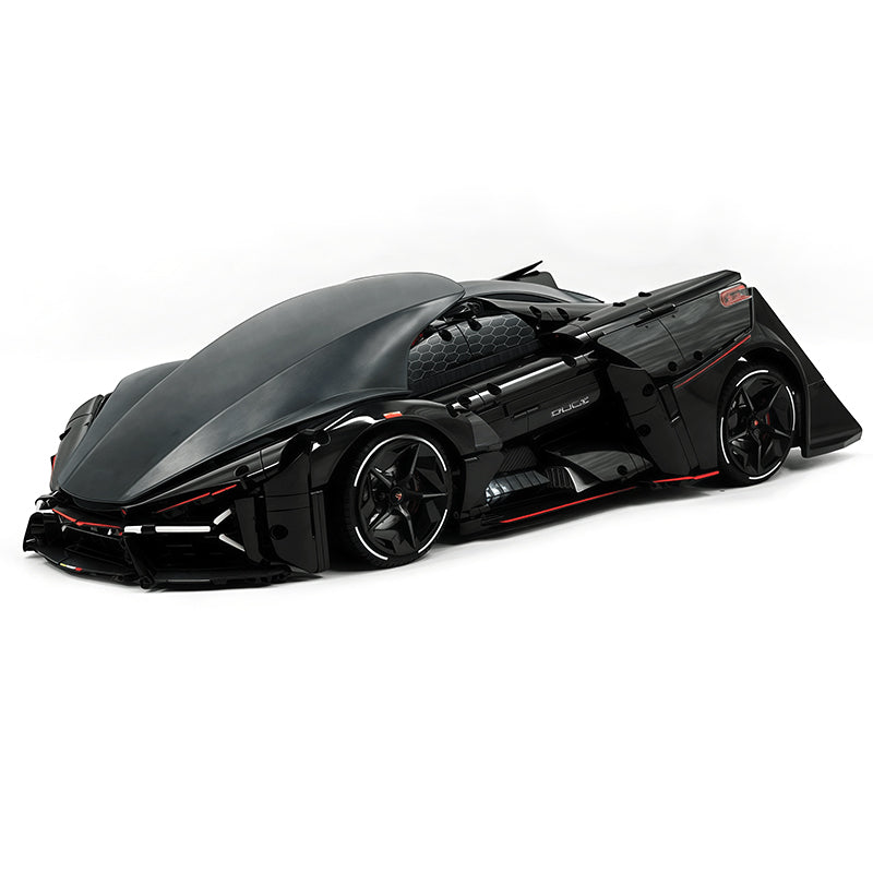 GULY 10644 Technic Hypercar Building Blocks Set, 1:8 Scale Black Concept Race Car Model Inspired by Lamborghini, 2884 Pcs DIY Assembly MOC Collectible Vehicle Kit for Adult Hobbyists