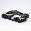 MOC Technic Supercar Building Blocks Set, 1:8 Scale White Static Race Car Model Kit, 4200+ PCS Adult Collectible Building Bricks, Steering, Gearbox & Magnetic Swan Door Functions