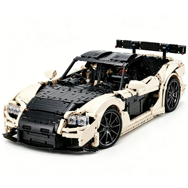 1:8 Scale RX-7-Inspired Supercar MOC Building Blocks Set, 2,943-Piece Sports Car Model Kit