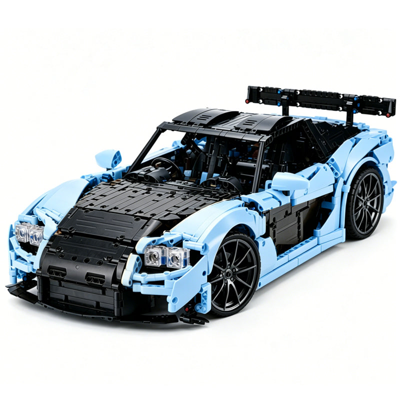 1:8 Scale RX-7-Inspired Supercar MOC Building Blocks Set, 2,943-Piece Sports Car Model Kit