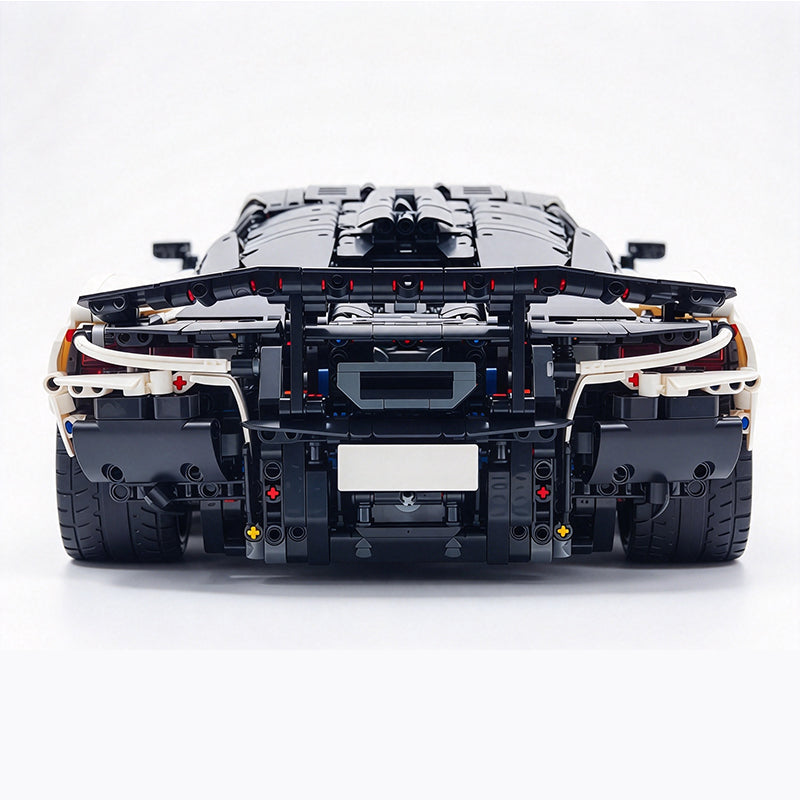 MOC Technic Supercar Building Blocks Set, 1:8 Scale White Static Race Car Model Kit, 4200+ PCS Adult Collectible Building Bricks, Steering, Gearbox & Magnetic Swan Door Functions