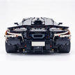 MOC Technic Supercar Building Blocks Set, 1:8 Scale White Static Race Car Model Kit, 4200+ PCS Adult Collectible Building Bricks, Steering, Gearbox & Magnetic Swan Door Functions
