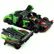 TGL-SCV12 1:8 Sports Car Lamborghini Custom Green Building Block Set 4100pcs Adult Collector Collectible Model Kit