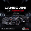 GULY 10618 Technic Armored Hypercar Building Blocks Set, 1:8 Scale Sports Car Model Kit, 4290 PCS Collectible Race Car Bricks Toy for Adults & Teens, No Motor, Paper Instruction Only