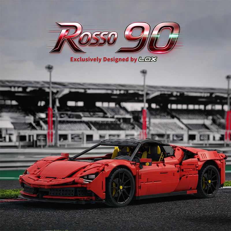 JIESTAR 66303 MOC SF90-Inspired Sports Car Model Kit  | 3797 Pieces Ultimate Sports Car Building Blocks Bricks