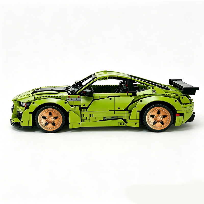 MOC-165802 1:8 Sports Car Ford Mustang Shelby GT500 Concept Building Block Set 3152pcs Collectible Model Kit with Custom Wheels