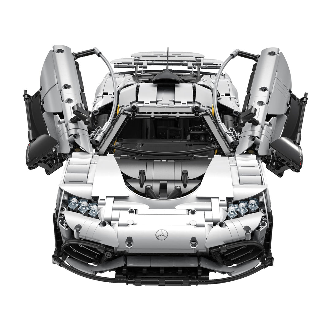 CaDA C61503W Mercedes-AMG ONE Builidng Block Set, 1:8 Mercedes AMG Speed Champion Brick Model with Ejection Start Gameplay, Super Car Collection Toy Sets for Adults