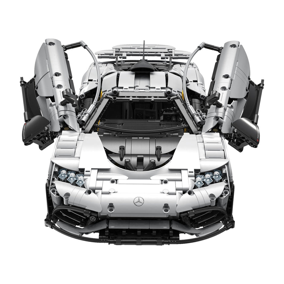 CaDA C61503W Mercedes-AMG ONE Builidng Block Set, 1:8 Mercedes AMG Speed Champion Brick Model with Ejection Start Gameplay, Super Car Collection Toy Sets for Adults