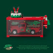 PB8849 Christmas Red Pickup Truck Building Blocks Set, 500 PCS MOC Vintage Truck Model with Christmas Tree & Display Container, Static Collectible Building Bricks, Christmas Holiday Gift for Adults & Teens