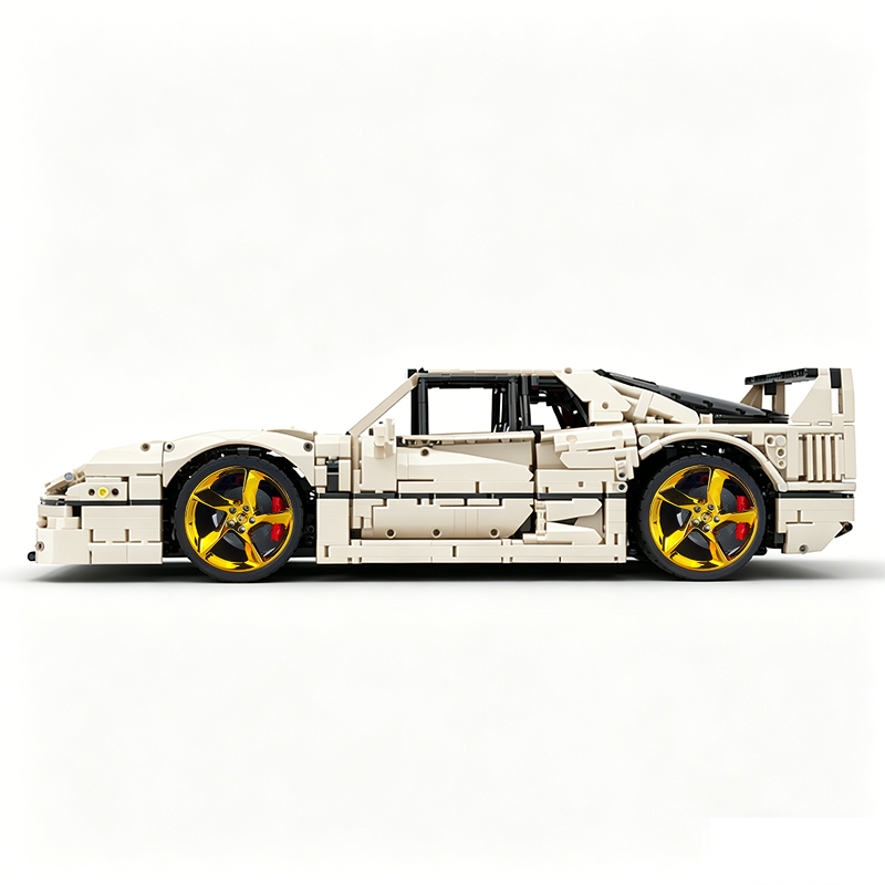 MOC-140404 1:8 Sports Car Ferrarі F40 Building Block Set 3603pcs Collectible Model Kit with Custom Wheels