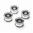 Benz Style 1:8 Building Block Wheel Rims 6.6×4.2cm, Compatible with Technic 42115 42083, 5 Electroplated Color Options, MOC Supercar Model Mod Accessories
