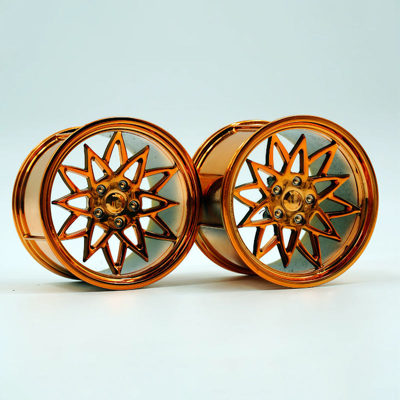 GULY 2# Wheel Rims, 6.6cm OD 4.4cm Width, 1:8 Scale Building Block Rims, Compatible with Technic 42115 42083 Car Model, MOC Replacement Parts, 5 Colors Available, Rims Only or Rims with Tires Option