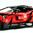 GULY-10647 1:8 Sports Car Aston Martin Vulcan Chrome Version Custom Red Building Block Set 3794pcs Adult Collector Collectible Model Kit