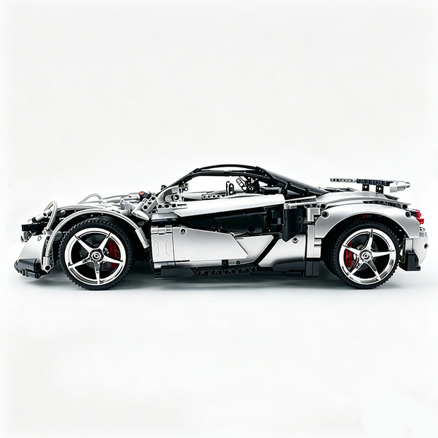 MOC-190653 1:8 Sports Car McLaren 600LT Building Block Set 2688pcs Collectible Model Kit with Custom Wheels