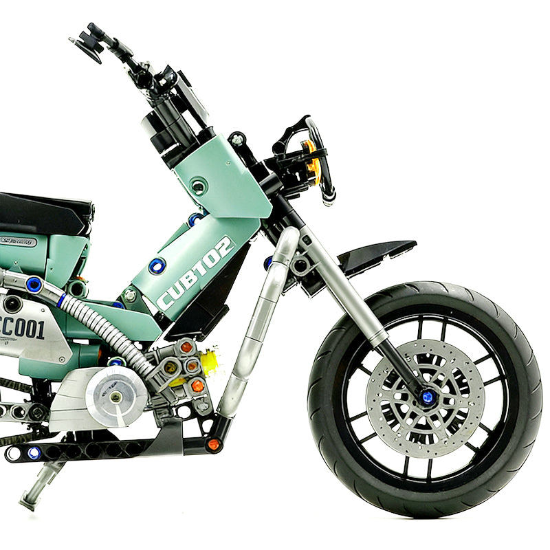1:8 Vintage Motorcycle Building Blocks Assembly Racing Motorbike Model 628pcs