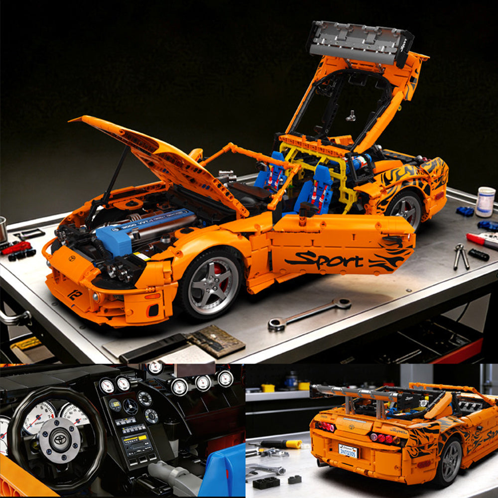 Official Licensed Toyota Supra A80 1:8 Scale Building Block Car | 4508 Pieces Ultimate Sports Car Model Kit