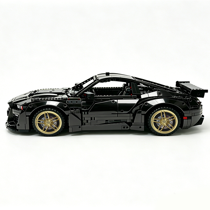MOC-165802 1:8 Sports Car Ford Mustang Shelby GT500 Concept Building Block Set 3152pcs Collectible Model Kit with Custom Wheels