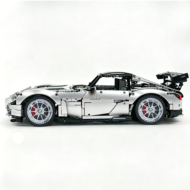 MOC-73939 1:8 Sports Car AMG GT R Black Series Building Block Set 2456 pcs Collectible Model Kit with Custom Wheels