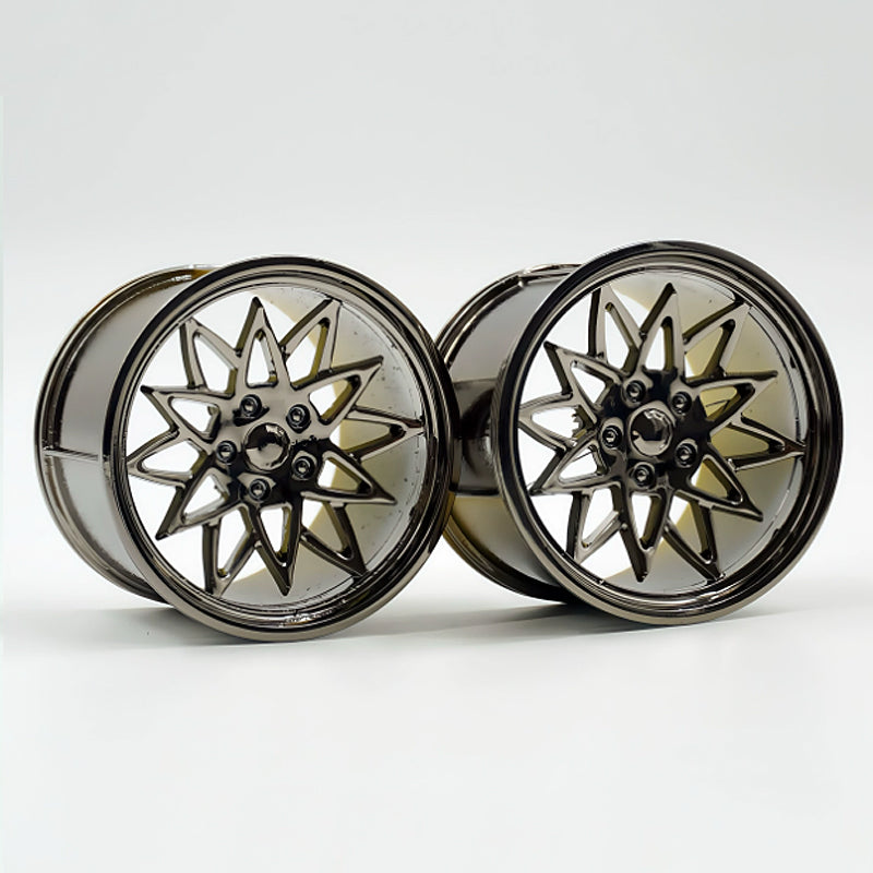 GULY 2# Wheel Rims, 6.6cm OD 4.4cm Width, 1:8 Scale Building Block Rims, Compatible with Technic 42115 42083 Car Model, MOC Replacement Parts, 5 Colors Available, Rims Only or Rims with Tires Option