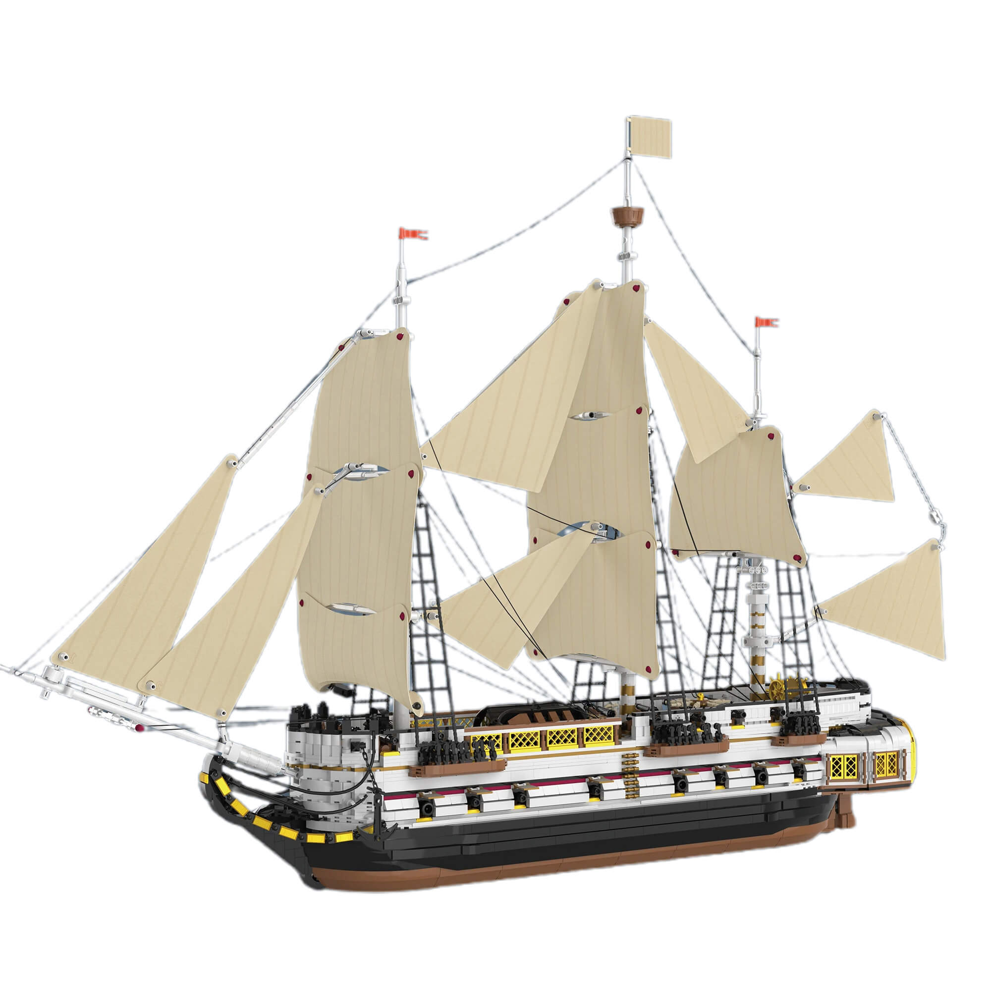 66048 Endeavour Sailing Ship Imperial Age Warship 3555pcs