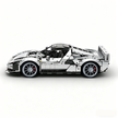 MOC-261024 1:8 Sports Car Ferrarl SC40 Building Block Set 2898pcs Collectible Model Kit with Custom Wheels