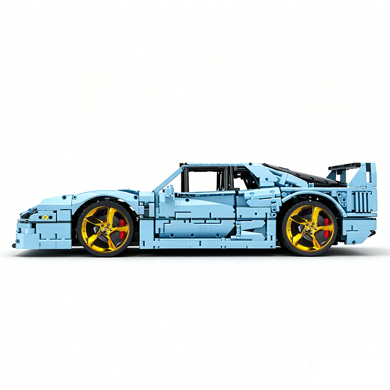 MOC-140404 1:8 Sports Car Ferrarі F40 Building Block Set 3603pcs Collectible Model Kit with Custom Wheels
