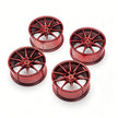 P1 1:8 Scale Building Block Wheel Rims, Size 7.5cm x 4cm, 7 Colors Available Gunmetal, Silver, Black, Red, Orange, Gold, Electroplated Gold, Compatible with Technic 42172 42143 42232 MOC Car Model, Building Brick Modification Upgrade Parts